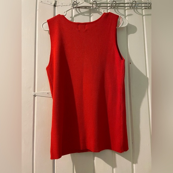 RUBY RD. red sleeveless sweater-X-large like new - Picture 3 of 5